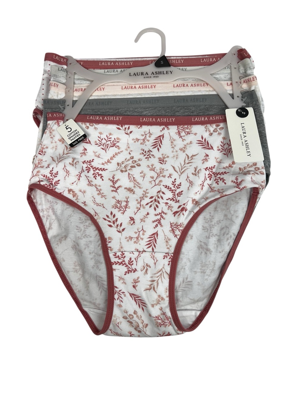 Laura Ashley Women’s Panties Sz Small Pkg/5 Briefs Tag Free Multi Colors
